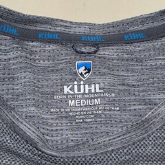 KUHL Mens Gray Textured Knit Performance Short Sleeve T-Shirt Size Medium Sports