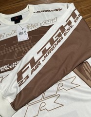 Nike Men’s Size XXL Air Jordan MJ MVP AOP LS TOP SAIL Tee Shirt Brown FV7239-133
