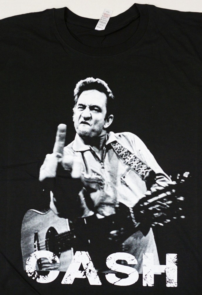 JOHNNY CASH T-shirt Man In Black Country Rock Singer 100% Cotton Tee Men’s New