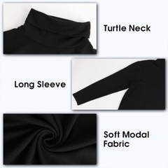 Men High-Neck Mock Turtleneck Ultra-Soft Undershirt Top Long Sleeve Pullover