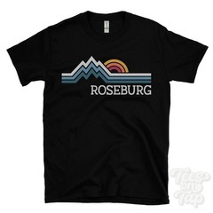 ROSEBURG T-SHIRT RETRO LOGO PARODY indiana union grant usa