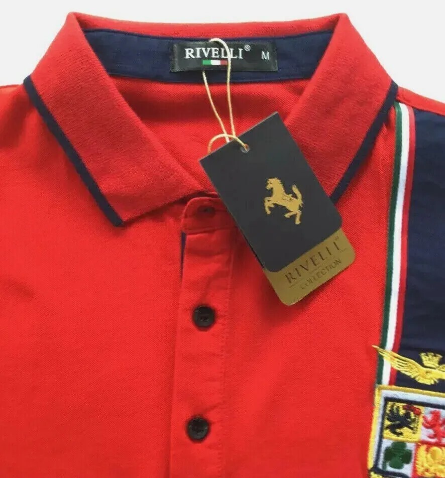 Men’s Premium Polo Shirt,Italian Style,Modern,Slim Fit,Spandex.M L XL.…E1.A