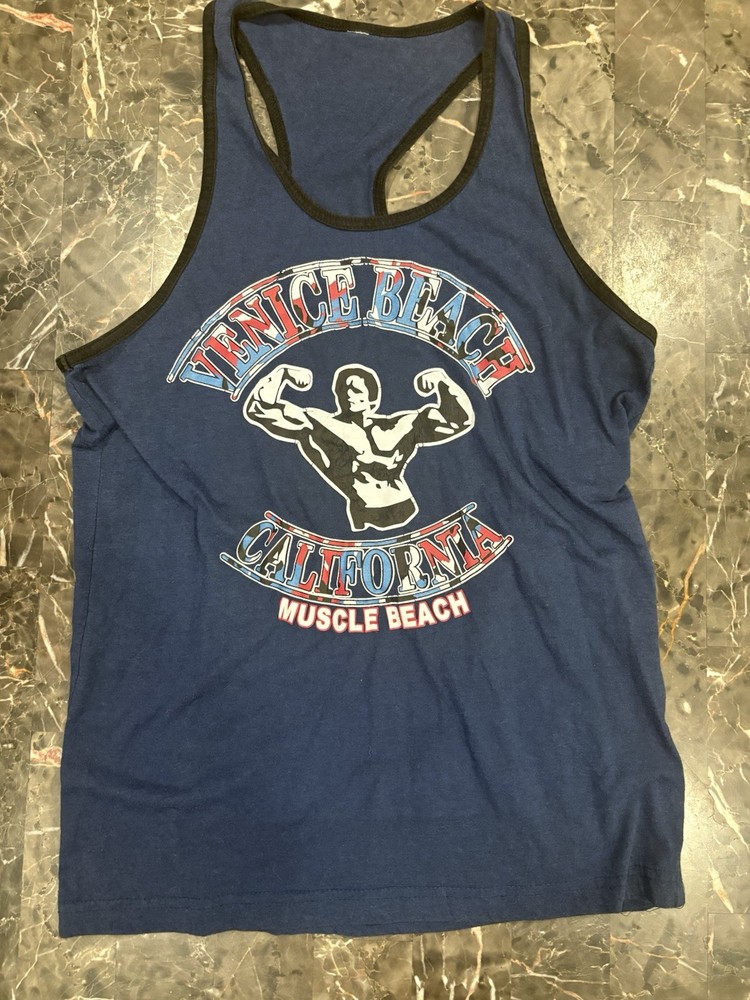 Venice Beach Muscle Beach Tank Top Arnold Body Building USA Made Shirt