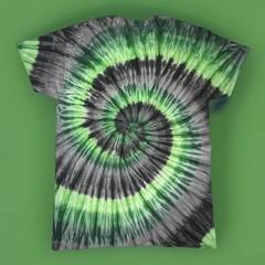 *New* 3XL & 4XL Handmade Tie Dye, Lime Graphite Double Spiral, Crew or V-Neck