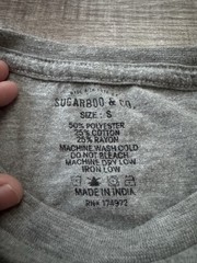 Sugarbooo & Co Gray Bear Graphic Crew Neck Short Sleeve T-Shirt Womens S Blend