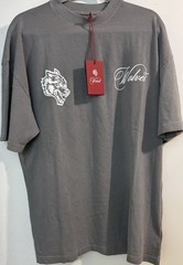 Wolves Men’s M Gray Knit Crew Neck Short Sleeve Wolf Graphic Print T-Shirt