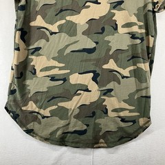 Hollister Mens Camo Curved Hem Tee Shirt Green Camouflage Medium Must Have