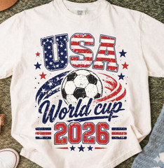 USA World Cup 2026 Soccer Design Patriotic USA Soccer white color shirt VK13407