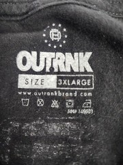OUTRANK Men’s Casual ‘Breaking Bread’ Short Sleeve Black T-Shirt, Size 3XL