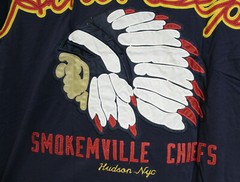 Hudson Outerwear Mens “Smokeville Chiefs” Navy T-Shirt Size L