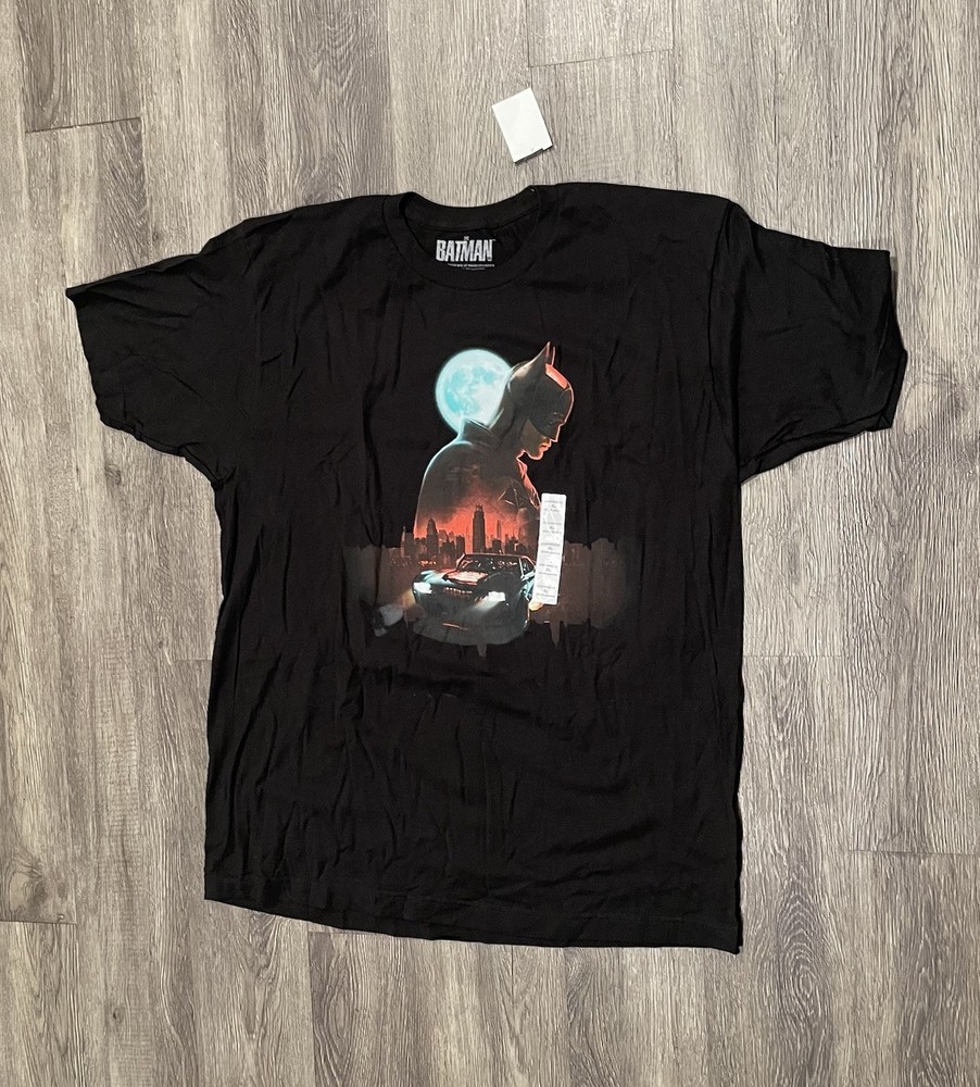 Batman Gotham City T Shirt Men’s XL Black DC Comics Hero Batman Movie NEW