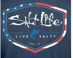 Salt Life Men’s BIG Amershield Long Sleeve Graphic T-Shirt, 3X or 4X