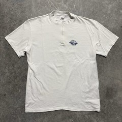 Dockers Levi’s VTG 80s Quarter Zip Promo T-shirt White XL Sherman Hi-Cru USA