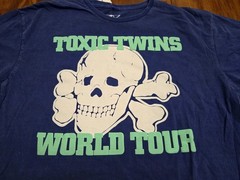 NWT Aerosmith Toxic Twins World Tour T-Shirt Royal Blue Skull Graphic Size Large