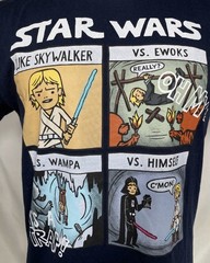 Star Wars Luke Skywalker vs Ewoks vs Wampa vs Himself T-Shirt Men’s XLarge NWT