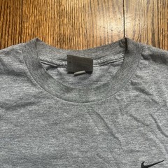 Nike Men’s Gray Solid Logo Crew Neck Short Sleeve Cotton Knit T-Shirt Size XL