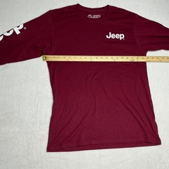 JEDCO Jeep Long Sleeve T Shirt Mens Medium Burgundy Graphic Tee