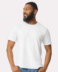 Gildan 64000 Softstyle Unisex T-Shirt White 6 Pack Lightweight Cotton