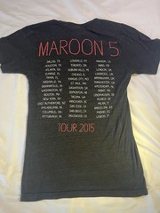 Maroon 5 American Apparel 2015 Tour Shirt Size S 2 Sided