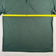 YoungLA Mens Large Green Modal Polyester Spandex Oversized Henley T-Shirt