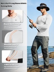 NELEUS Sun Protection Athletic Shirt Long Sleeve Finishing Workout Running Sh…