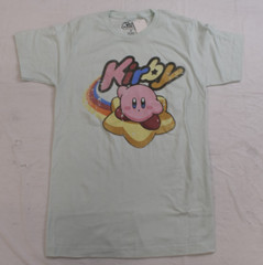 Nintendo Kirby Mens Kirby Rainbow Star Graphic Celadon Shirt NWT Small