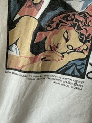 VINTAGE 1990 Art Deco Weekend Miami Beach Martin Krelof Graphic T-Shirt