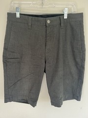 Volcom Men’s Shorts Charcoal Size 30 Flat Front Cotton