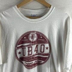 UB40 Live And Direct T Shirt XL Size Extra Large White Red Band Tee Logo