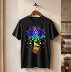 Chakra Tree of Life Moon Phases Yoga Spiritual T-Shirt Unisex – H207