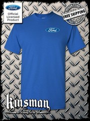 Ford Classic Blue Logo Crest T-Shirt – F150 Mustang – Official Licensed Product