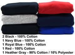 6 Blue Black Gray Red L 42-44 A-Shirt Tanks Fruit Of The Loom G 107-112 CM