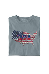 USA Map Flag graphic T-Shirt | Patriotic America Tee Comfort Colors