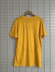 Gucci Ouroboros Snake Logo Printed T-Shirt Men Size M Yellow Cotton Short Sleeve