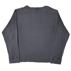 RRL Ralph Lauren Waffle Knit Thermal Crewneck Shirt Gray Men’s XXL Grey Distress
