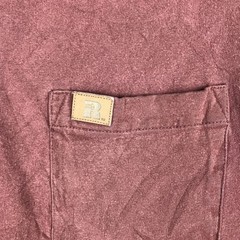 Riggs Workwear By Wrangler Shirt Mens Large Maroon Henley Pocket Workwear