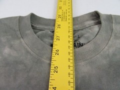THE MOUNTAIN 3D Scary SKULL Face Gray Tie Dye SS 100% Cotton T Shirt Sz L (NWOT)