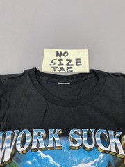 Work Sucks Let’s Ride Shirt Mens XL Black Biker Motorcycle Graphic Tee Funny