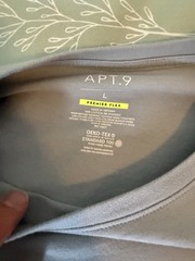 Apt. 9 Premier Flex Men’s Gray Crew Neck Short Sleeve T-Shirt Size L