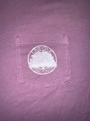 Live Oak Brand Purple Graphic Pocket Logo Men’s T-Shirt Size M