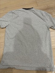 Tommy Hilfiger Gray Graphic Logo Stripe T-Shirt XL Crew Neck Short Sleeve