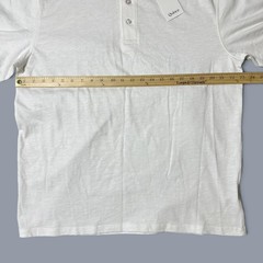 Quince Organic Cotton Slub Henley Tee Mens Size XL White 100% Organic Cotton NWT