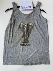 Grey “Marine World Africa USA” Elephant Graphic Tank Top AGU-731