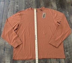 Eddie Bauer Shirt NWT Men’s XL Soft Lightweight Long Sleeve Crewneck T Orange