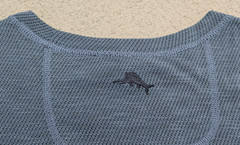 Tommy Bahama T-Shirt Mens XL Blue Flip Sky Tee SS Wicking Reversible $79