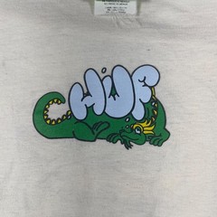 VTG Huf T Shirt Mens Small S Beige Magic Dragon Skater Skateboarding Streetwear
