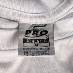 B90 Pro Athletic Soccer T-Shirt White Blue Graphic Tee Men’s Size M
