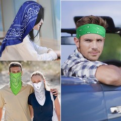 CECIAOAIME 16 Pcs Bandanas Multi-Purpose Bandanas Paisley Cowboy Polyester He…
