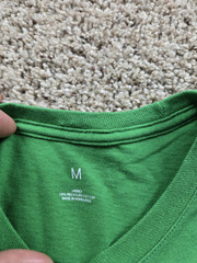 Apple T Shirt Medium Green Long Sleeve Crew Neck Cotton Graphic Employee