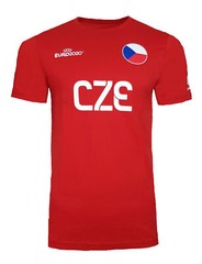Czech Republic T Shirt Mens S M L XL Czechia Football Team Flag Top RED